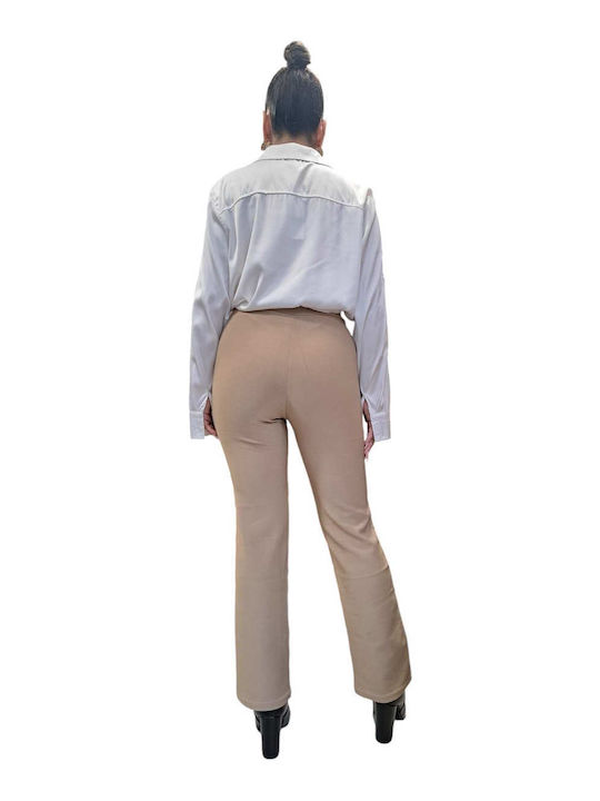 Women's Fabric Trousers Beige