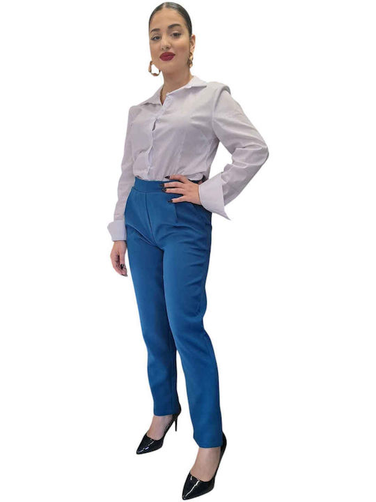 Women's Fabric Trousers Blue