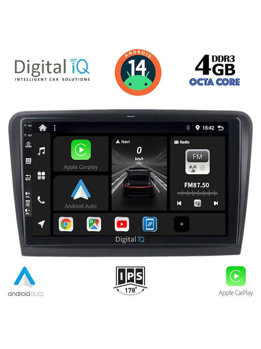 Digital IQ Car Audio System for Skoda Superb 2008-2015 (Bluetooth/USB/WiFi/GPS/Apple-Carplay/Android-Auto) with Touch Screen 10"