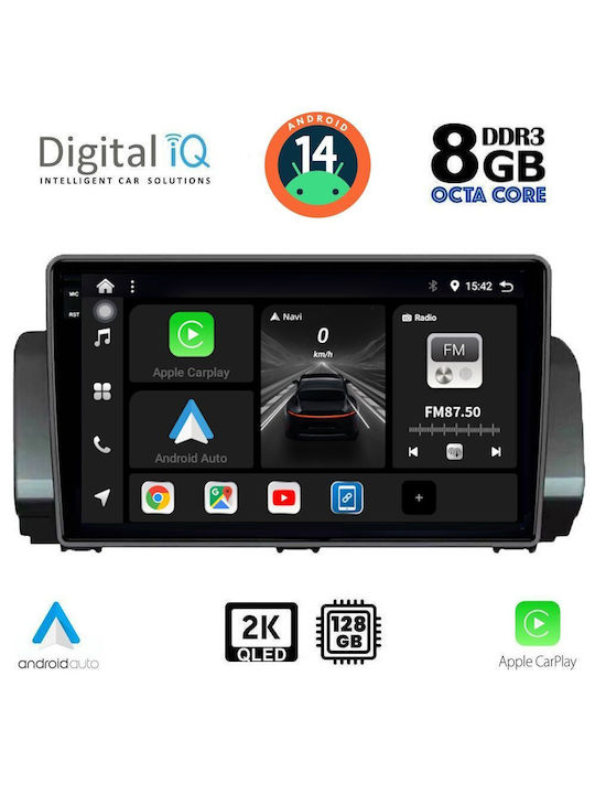 Digital IQ Car Audio System for Dacia Logan / Sandero 2020 (Bluetooth/USB/AUX/WiFi/GPS/Apple-Carplay/Android-Auto) with Touch Screen 9"