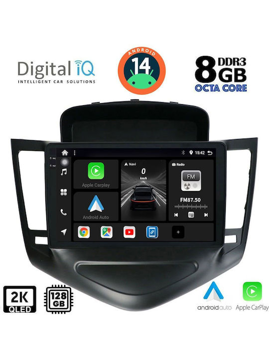 Digital IQ Car Audio System for Chevrolet Cruze 2008-2012 (Bluetooth/USB/AUX/WiFi/GPS/Apple-Carplay/Android-Auto) with Touch Screen 9"