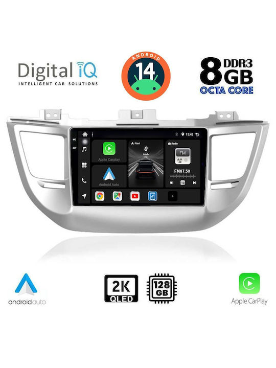 Digital IQ Car Audio System for Hyundai Tucson 2015-2019 (Bluetooth/USB/AUX/WiFi/GPS/Apple-Carplay/Android-Auto) with Touch Screen 9"