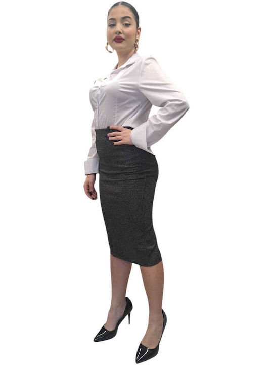 Lurex Midi Пола Сив