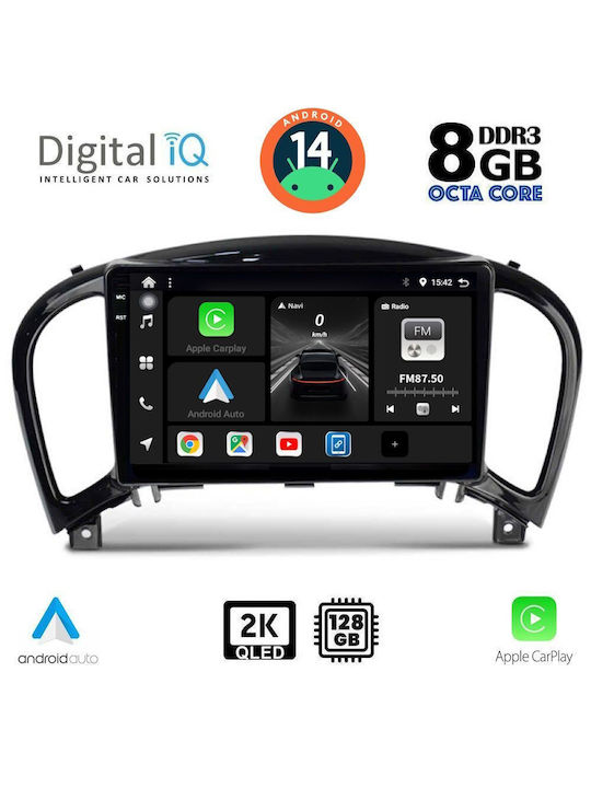 Digital IQ Car Audio System for Nissan Juke 2009-2020 (Bluetooth/USB/AUX/WiFi/GPS/Apple-Carplay/Android-Auto) with Touch Screen 9"