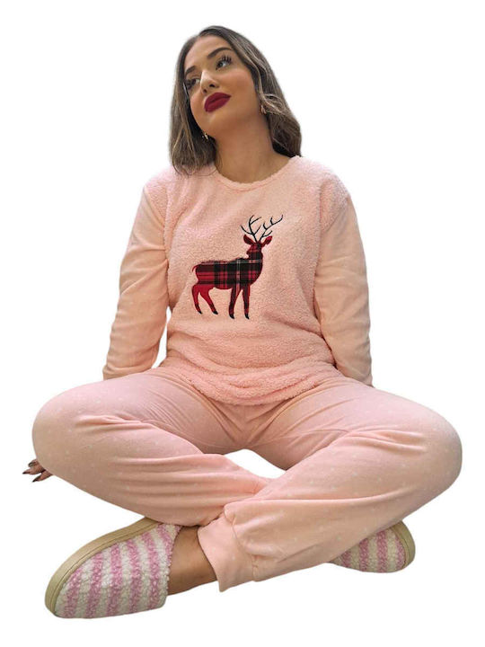 Remix Winter Damen Pyjama-Set Pink