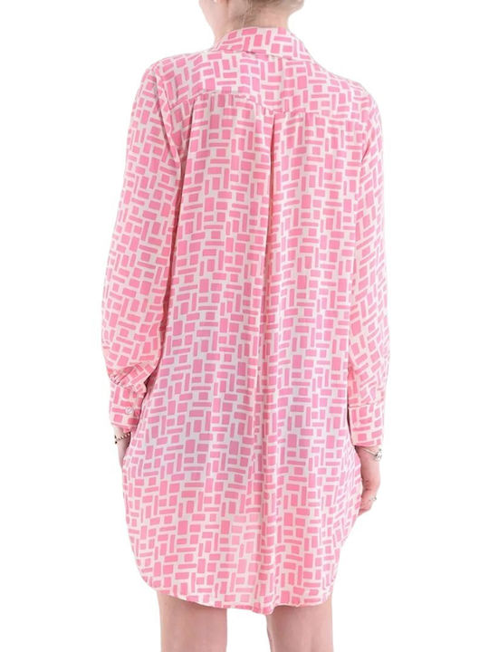 Remix Fantasia Geometrica Women's Long Sleeve Shirt Pink