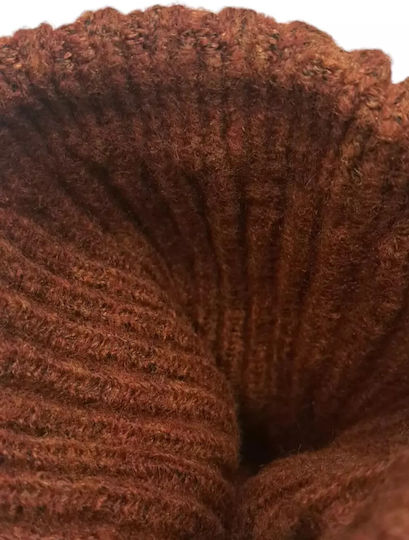 Beanie Frauen Beanie Gestrickt in Braun Farbe