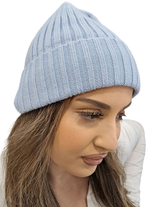 Beanie Γυναικείος Σκούφος Πλεκτός σε Γαλάζιο χρώμα