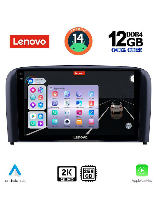 Lenovo Car Audio System for BMW X1 / X3 / X4 Volvo S80 1998-2006 (Bluetooth/USB/AUX/WiFi/GPS/Apple-Carplay/Android-Auto) with Touch Screen 9"