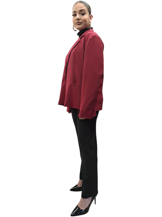 Remix Women's Blazer Burgundy