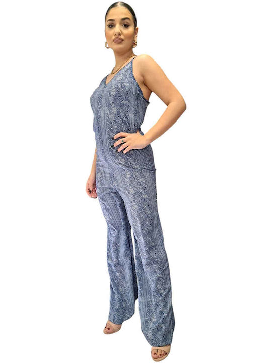 Women's Sleeveless One-piece Suit Blue