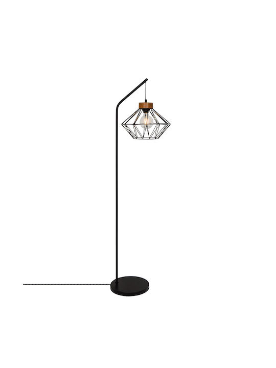 Viokef Vega Vintage Floor Lamp H150xW35cm. with Socket for Bulb E27 Black