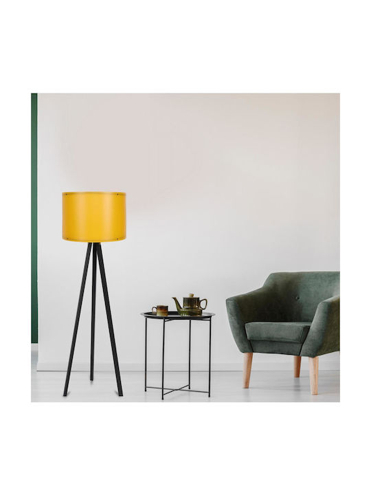 HomeMarkt Floor Lamp H145xW38cm. with Socket for Bulb E27 Yellow