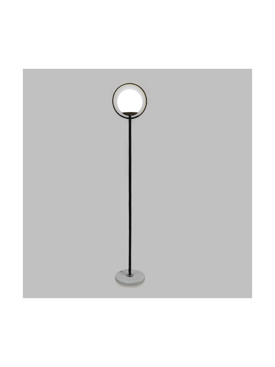 GloboStar Versailles Floor Lamp H150xW25cm. with Socket for Bulb E27 Black