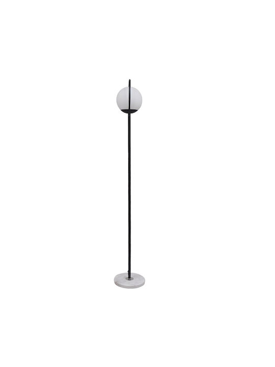 GloboStar Versailles Floor Lamp H150xW25cm. with Socket for Bulb E27 Black
