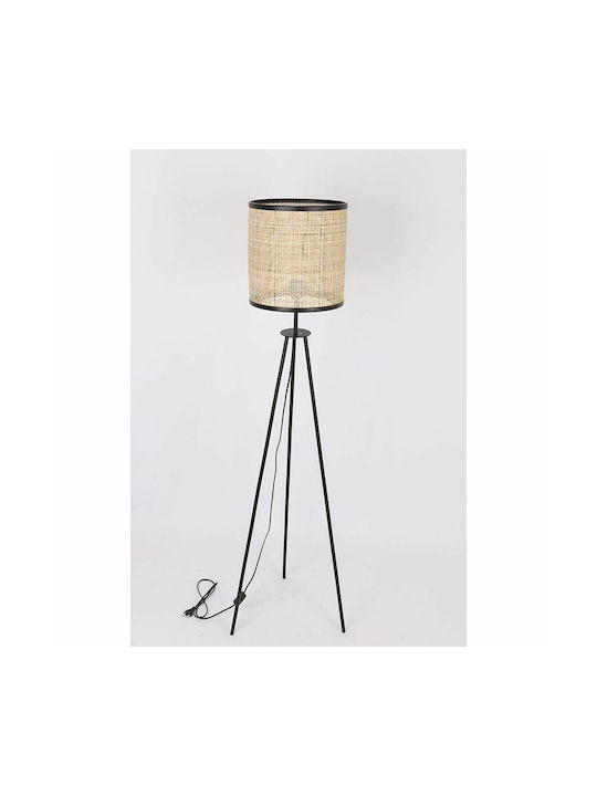 Iliadis Floor Lamp H149xW30cm. with Socket for Bulb E27 Beige