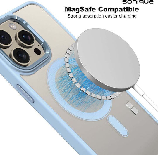 Magnetic Magmetal Sonique Case for Apple iPhone 16 Plus Light Blue