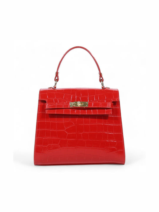 Passaggio Leather Leather Women's Bag Tote Hand Red