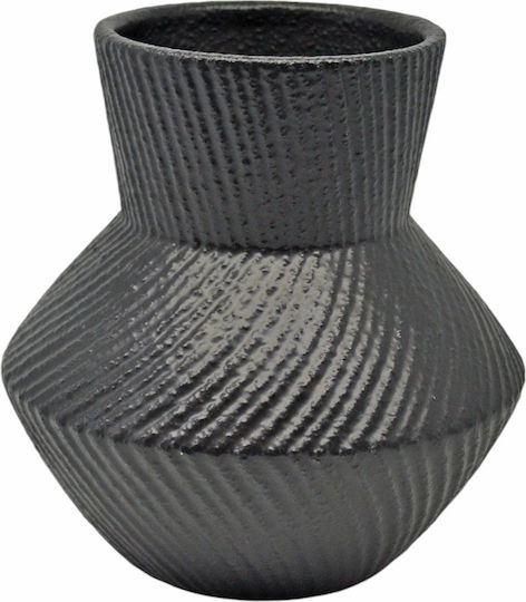 Ankor Vază Ceramică Neagră Φ17.5xÎ18cm