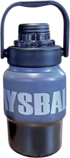 Bottle Thermos Stainless Steel / Plastic 450ml Grey/black