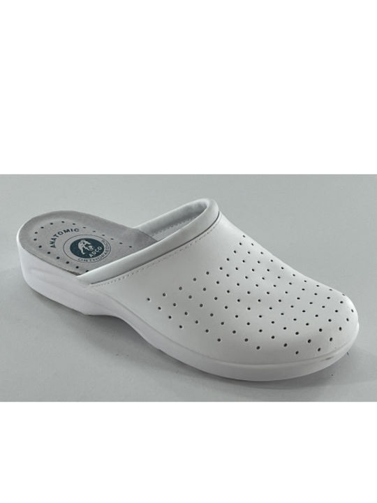 Adco Damen Clogs Weiß