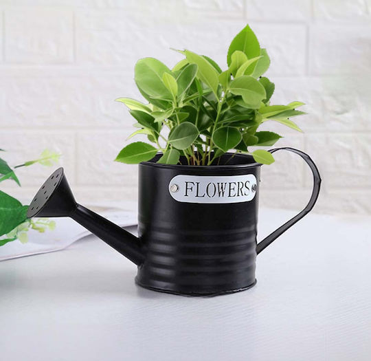 Uncle George Planter Metal Black 10.5x10.5x10.5cm.