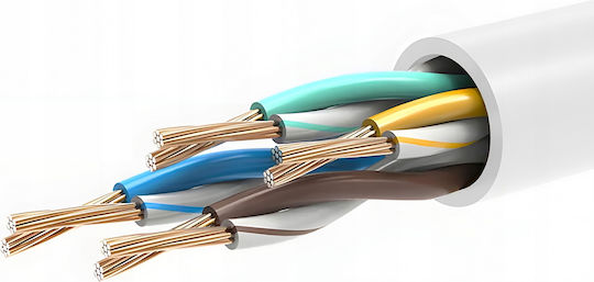 U/UTP Cat.5e (Gigabit) Cablu De Rețea Ethernet 1m Alb
