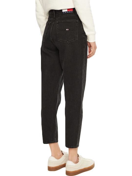 High Waist Women's Jean Trousers in Mom Fit Anthracite