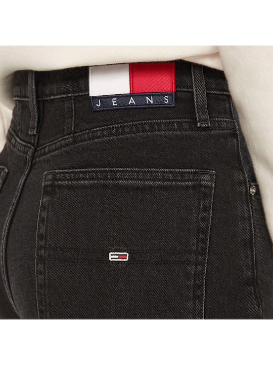 High Waist Women's Jean Trousers in Mom Fit Anthracite