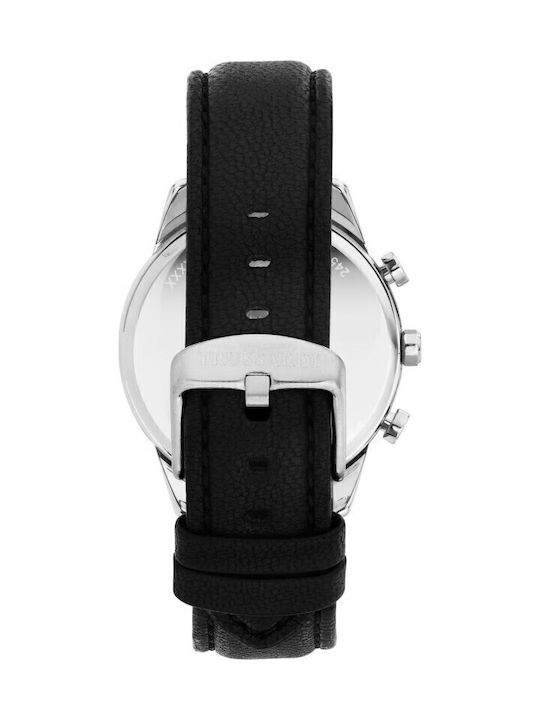 Trussardi Tbridge Ανδρικό Ρολόι Χρονογράφος Μπαταρίας με Μαύρο Μεταλλικό Μπρασελέ