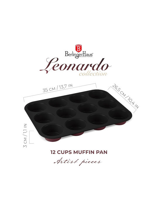 Berlinger Haus Φόρμα Ζαχαροπλαστικής για Cupcakes/Muffins 12 Θέσεων 35x26.5x3εκ.