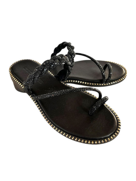 Sandale Casual Damă Din Piele Negre