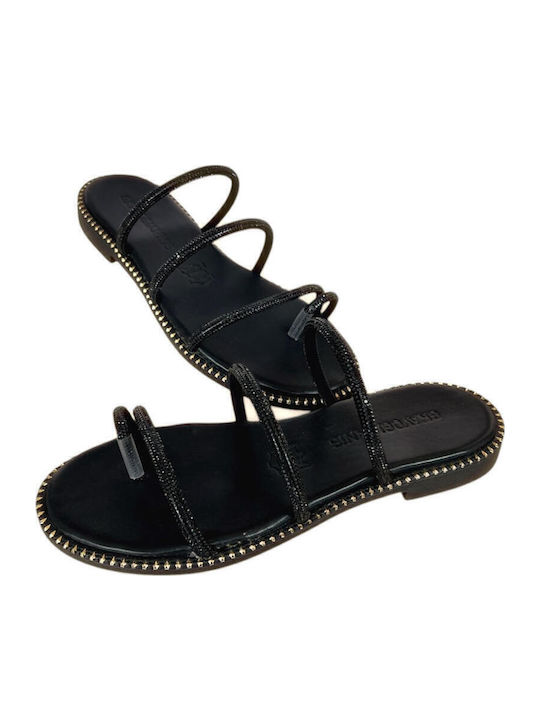 Sandale Casual Damă Din Piele Negre
