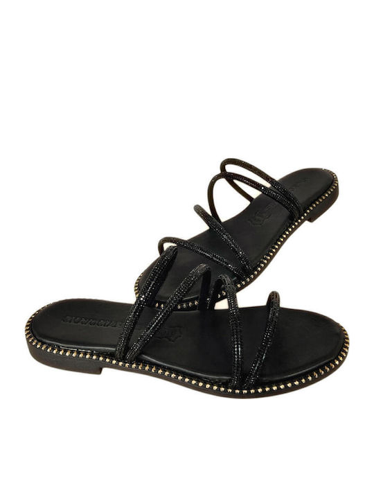 Sandale Casual Damă Din Piele Neagră