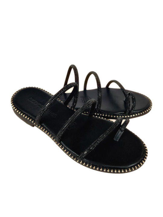 Sandale Casual Damă Din Piele Negre