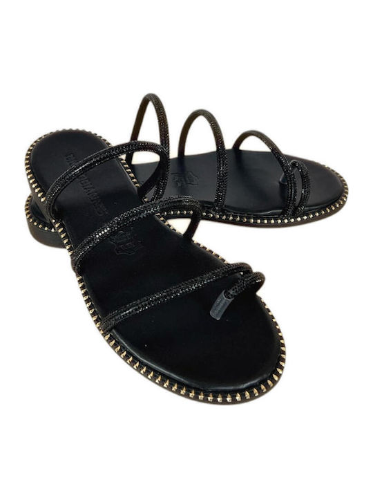 Sandale Casual Damă Din Piele Negre