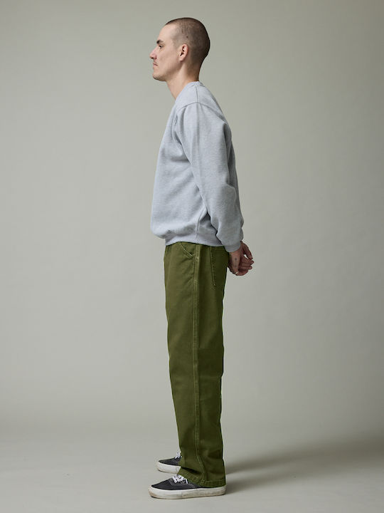 Men's Jeans Pants with Relaxed Straight Fit Olive