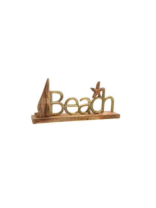 Decor Aluminiu Fylliana Beach 2392 Bază din Lemn Culoare Aurie 40x5x19cm 946-124-028 Decor Aluminiu Fylliana Beach 2392 Bază din Lemn Culoare Aurie 40x5x19cm 946-124-028