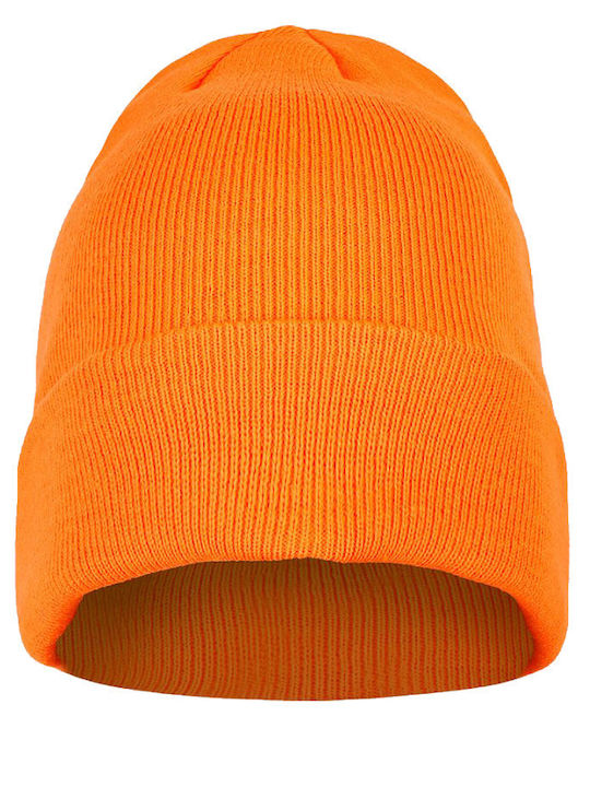 Everest Beanie Unisex Σκούφος Πλεκτός σε Πορτοκαλί χρώμα
