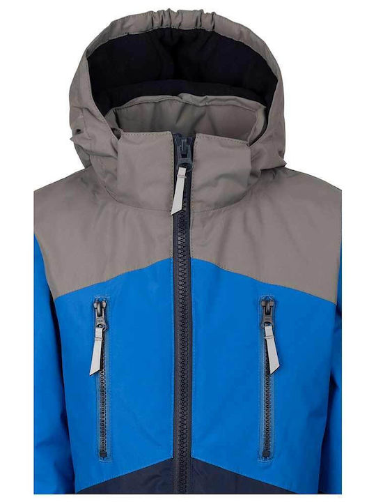 Wasserdicht Kinder Freizeitjacke mit Kapuze Blau