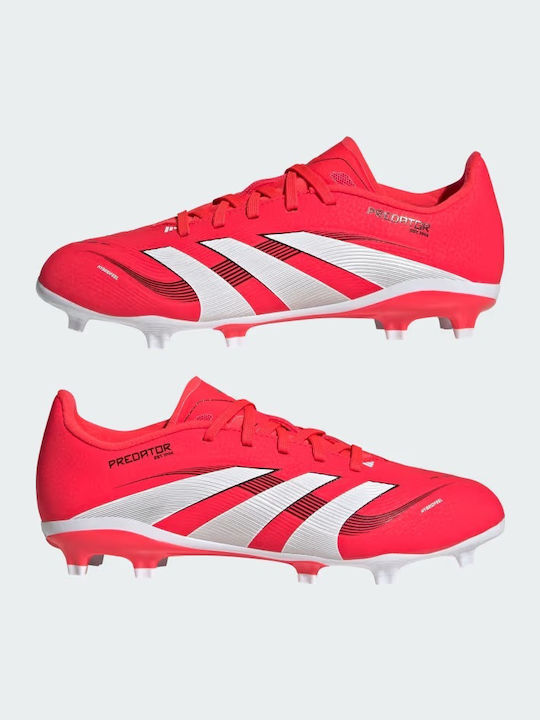 Ghete de Fotbal Pentru Copii Predator League Cu Crampoane Roșu / Alb Cloud / Negru Core