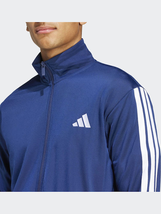 Tracksuit Glossy with Elastic Dark Blue
