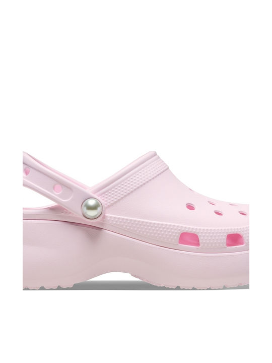 Crocs Classic Pearl Γυναικεία Σαμπό Ροζ