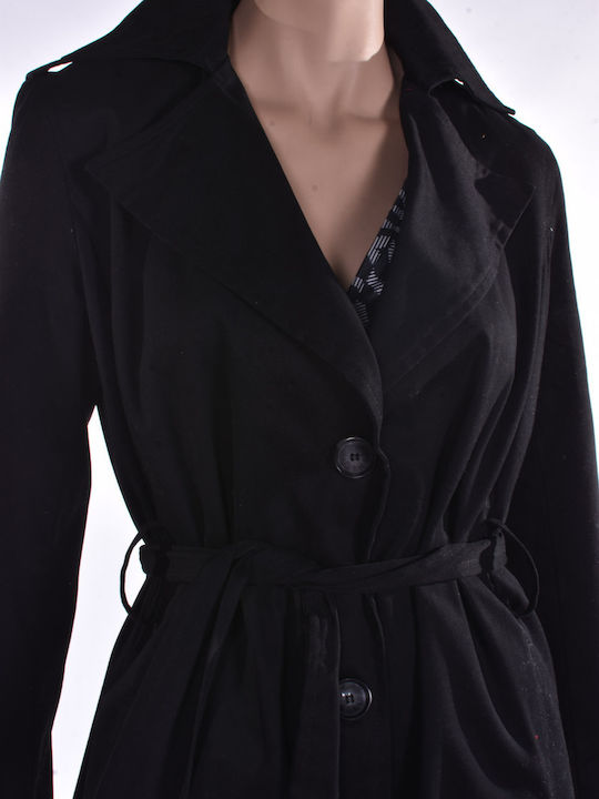 Damen Black Trenchcoat