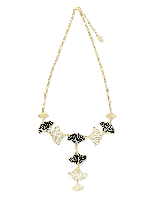 Folli Follie Mystic Petals Colier Plăcut Cu Aur