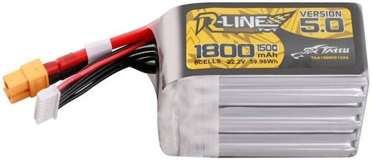 Tattu R-Line V5 Baterie Li-Po 22.2V 1800mAh 150C 6S XT60 pentru Vehicul RC