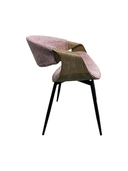 1829 Dining Room Fabric Chair Pink 54x55x76cm