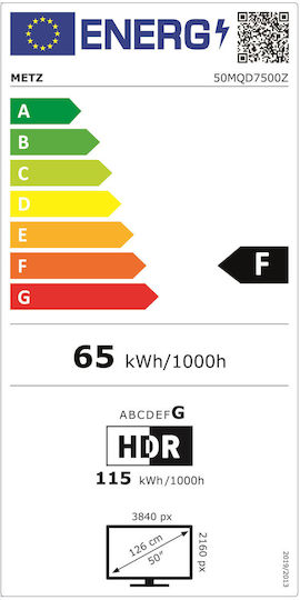 Metz Smart Τηλεόραση 50" 4K UHD QLED 50MQD7500Z HDR (2024)