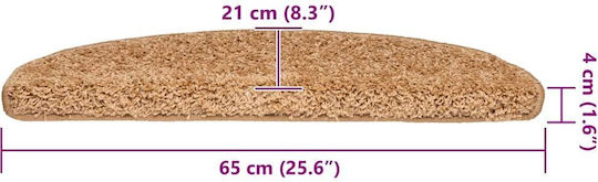 Treppenmatten 20 Stück Beige 65 x 21 x 4 cm