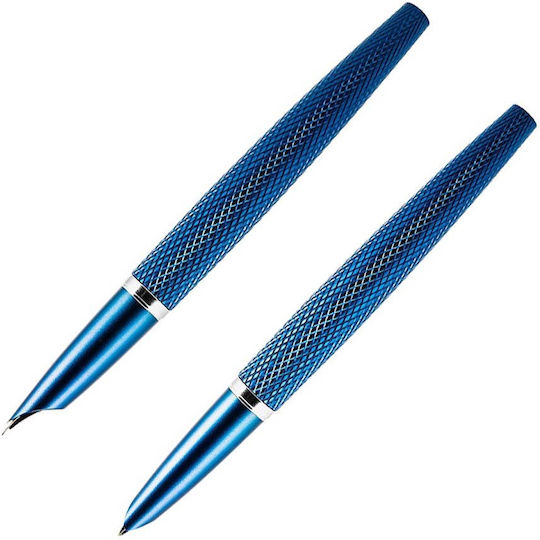 Diplomat Viper Blue Guilloche Fountain Pen
